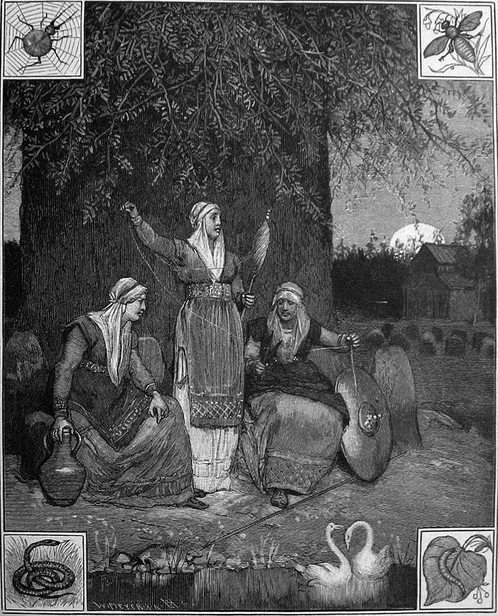 The Norns spin the Threads of Fate